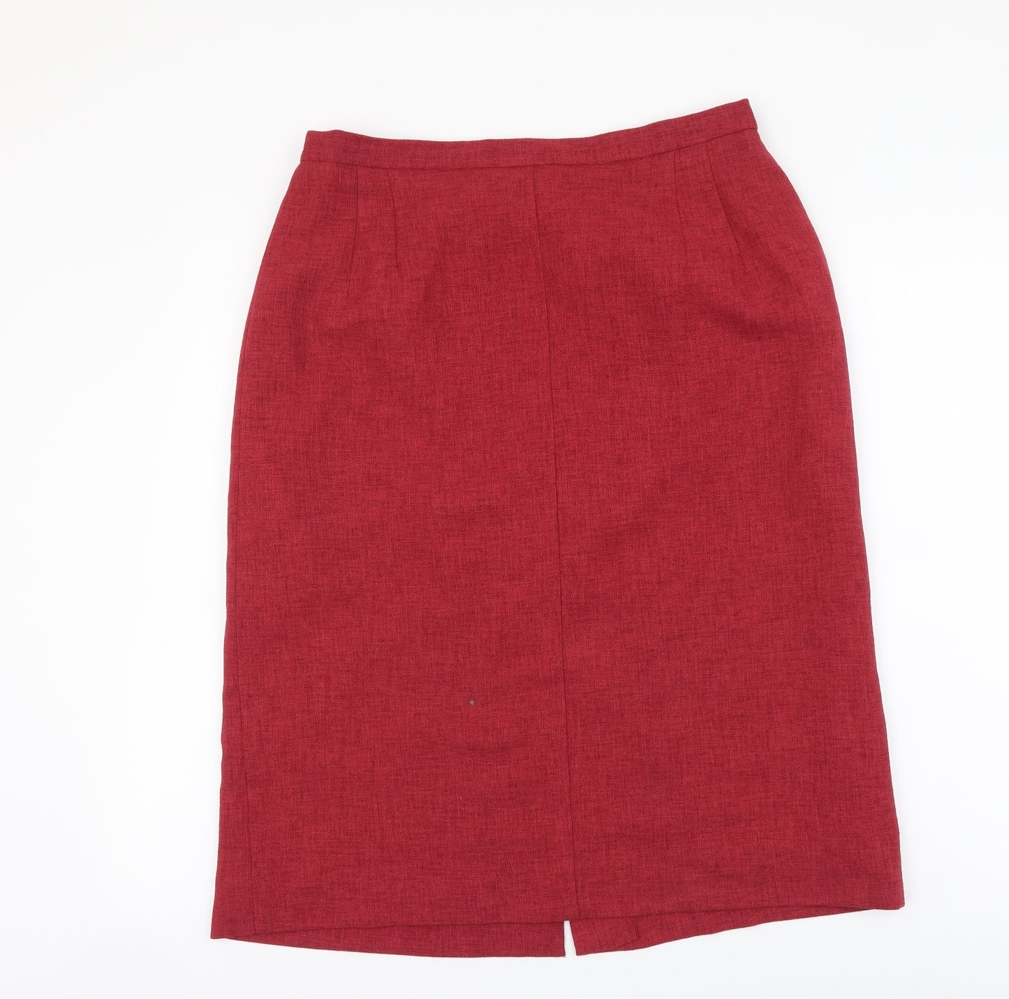 Eastex Womens Red Polyester Straight & Pencil Skirt Size 14 Zip