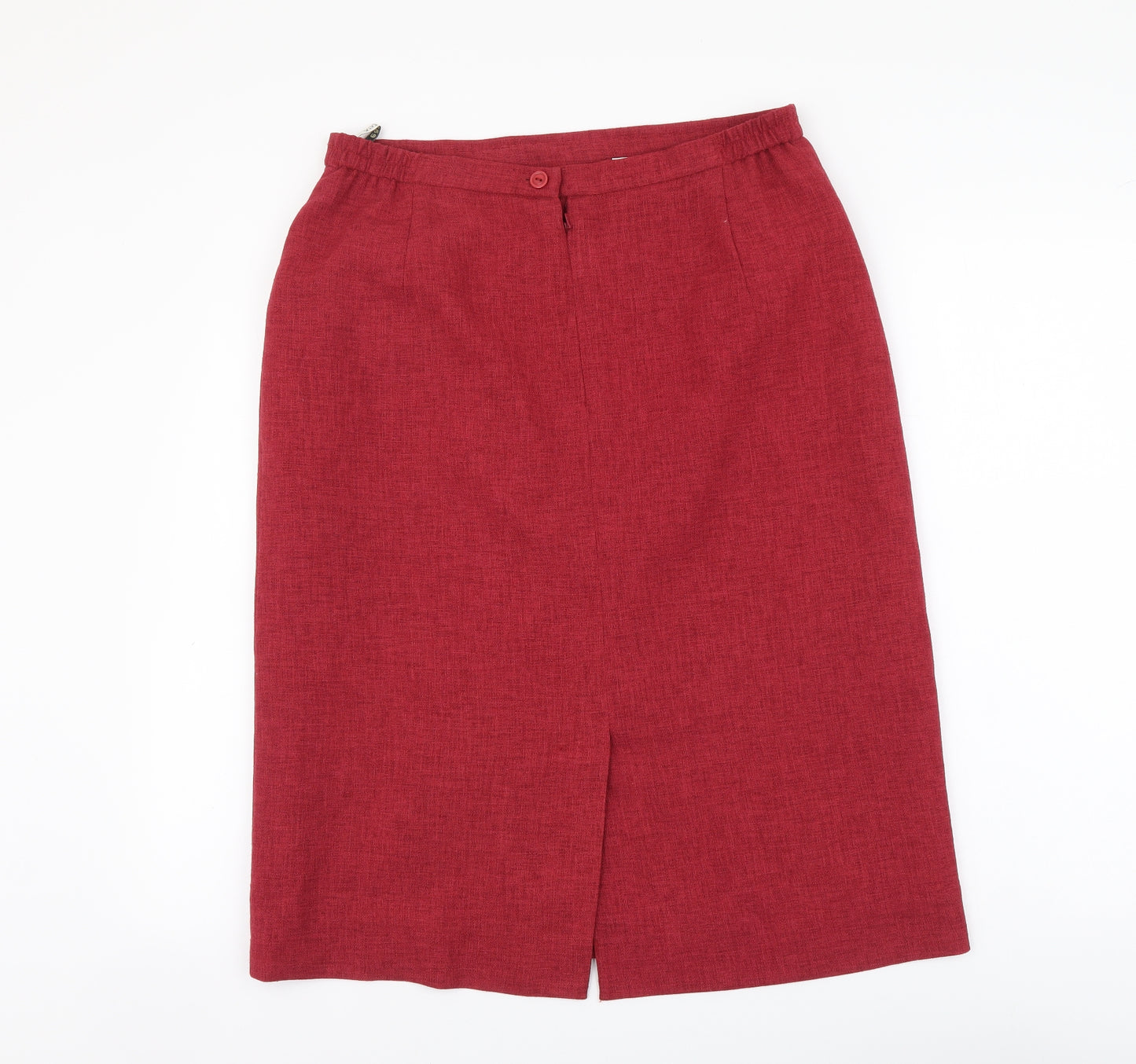 Eastex Womens Red Polyester Straight & Pencil Skirt Size 14 Zip