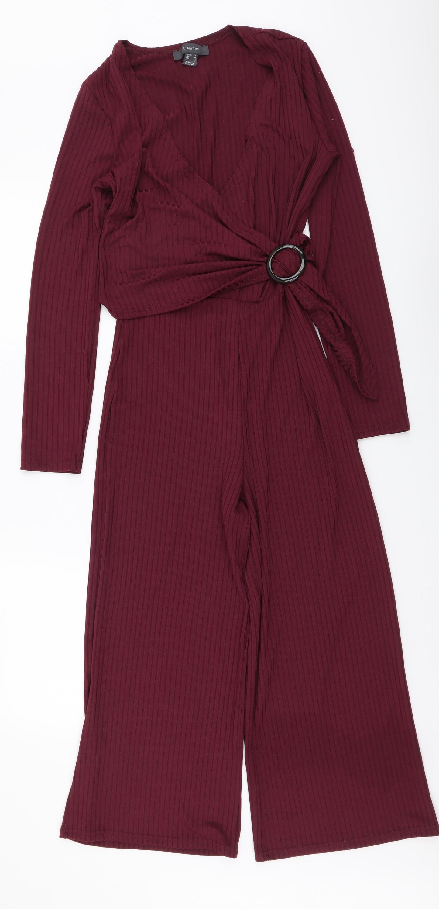 Primark Womens Purple Polyester Jumpsuit One-Piece Size 6 Pullover