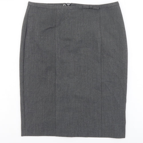 Marks and Spencer Womens Grey Polyester Skort Skirt Size 8 Zip