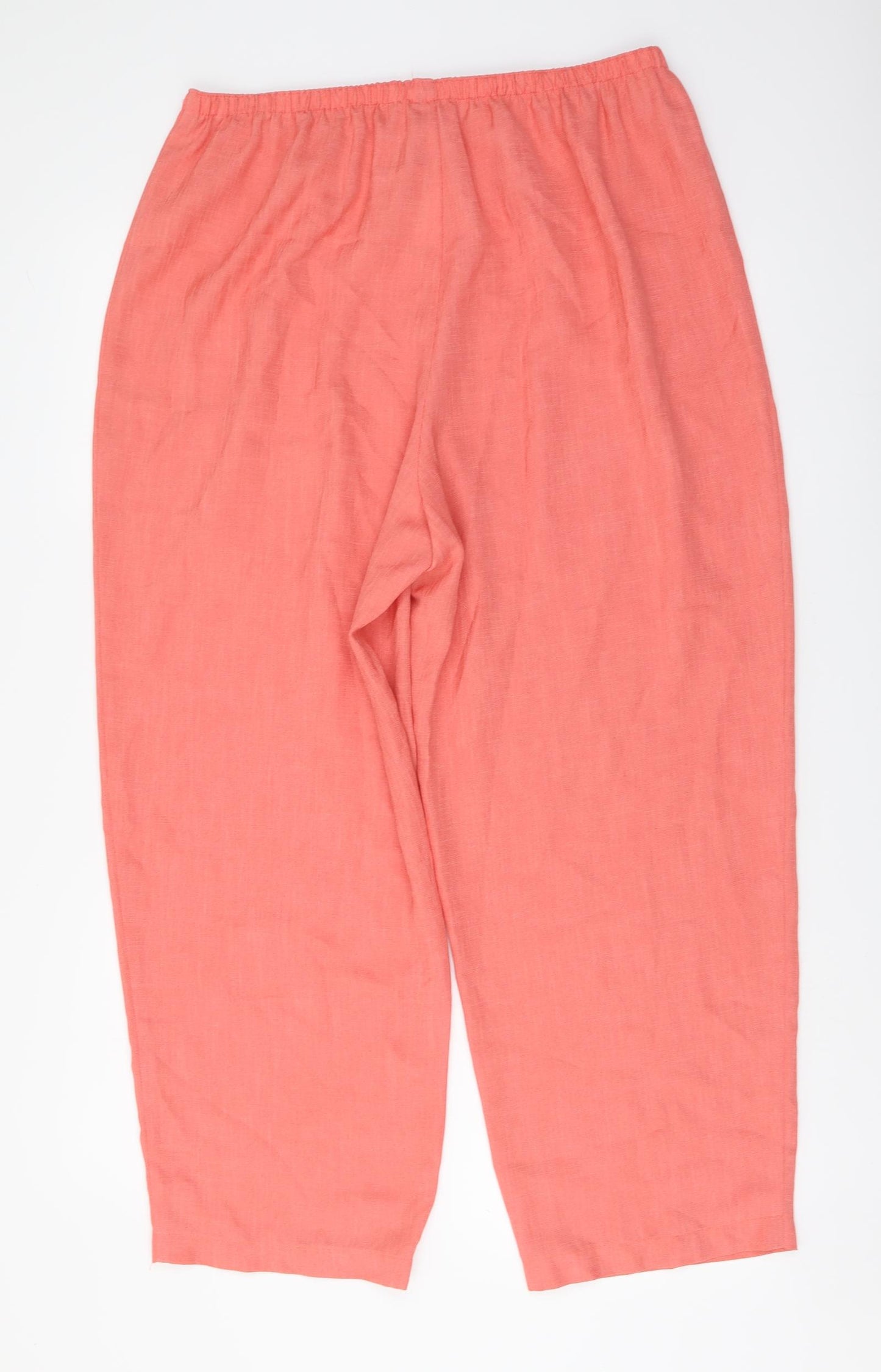 CAVIAR Womens Orange Polyester Trousers Size 18 L26 in Regular