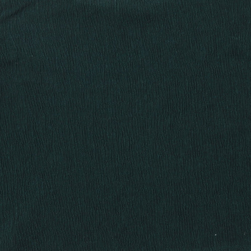 H&M Womens Green Polyester Basic Blouse Size XS Round Neck - Cold Shoulder