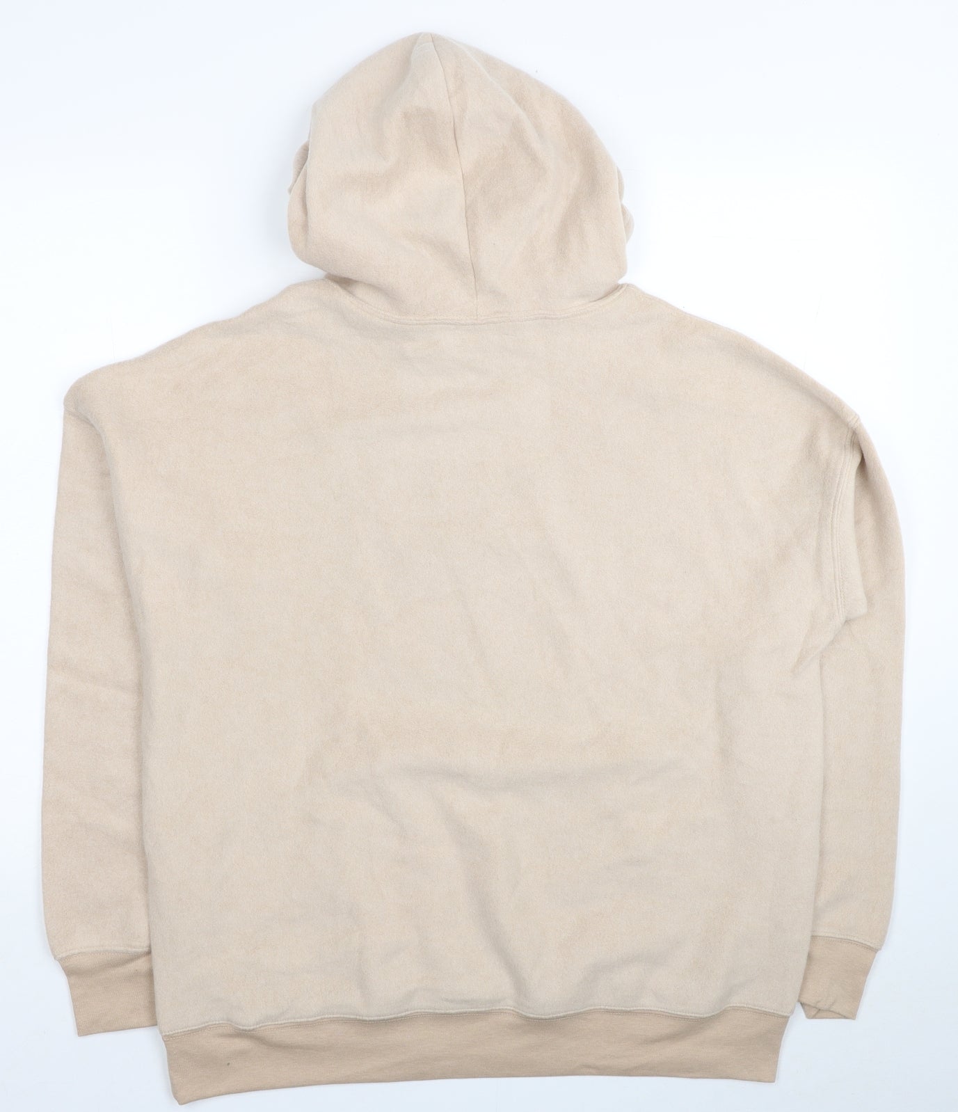 The Happiest Fox Womens Beige Polyester Pullover Hoodie Size M Pullover - Happy Racoon & Fox