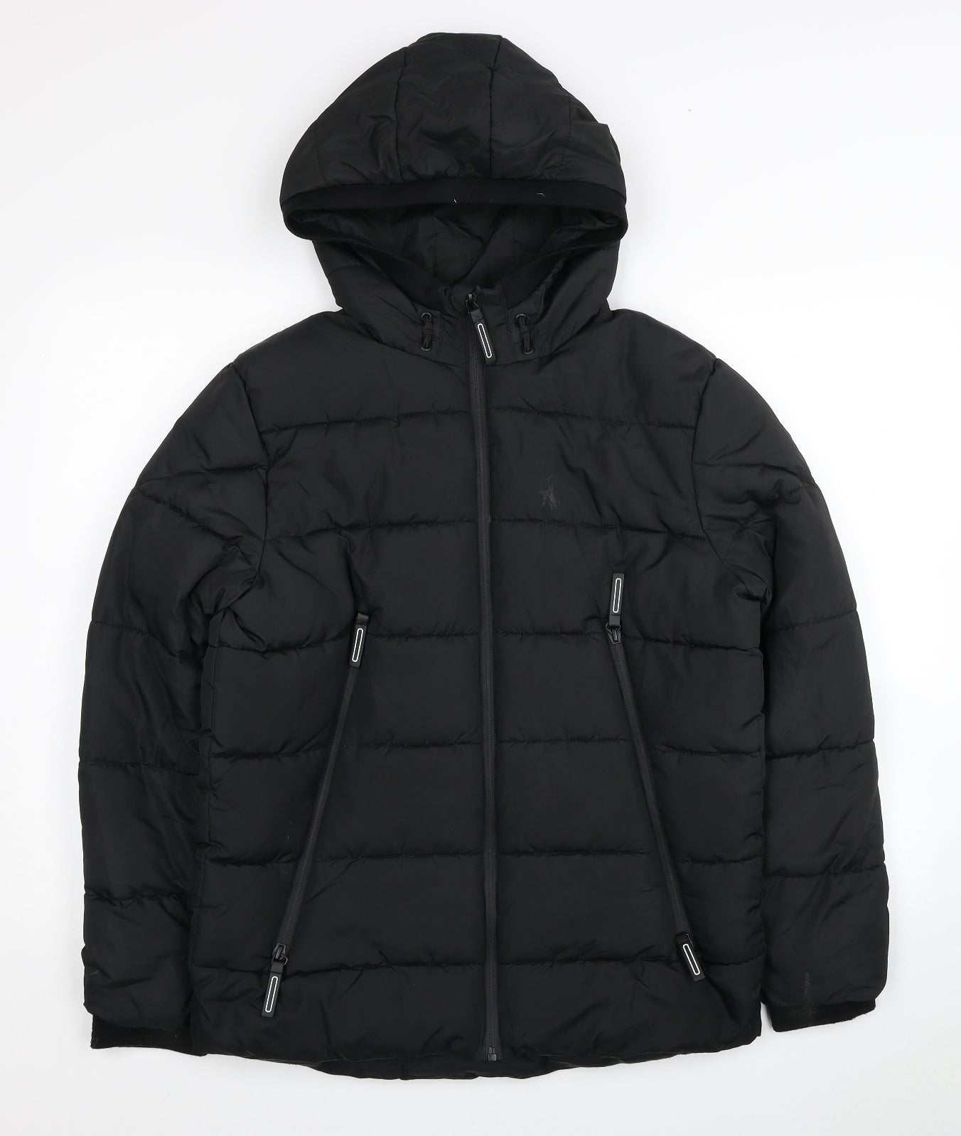 Primark Boys Black Puffer Jacket Coat Size 13-14 Years Zip