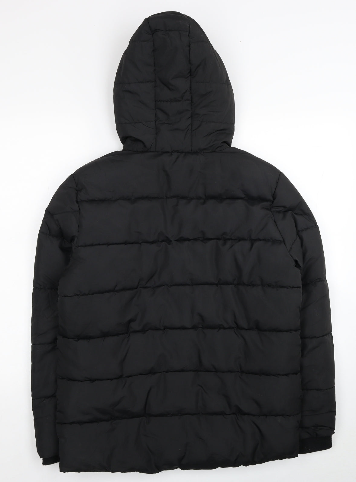 Primark Boys Black Puffer Jacket Coat Size 13-14 Years Zip