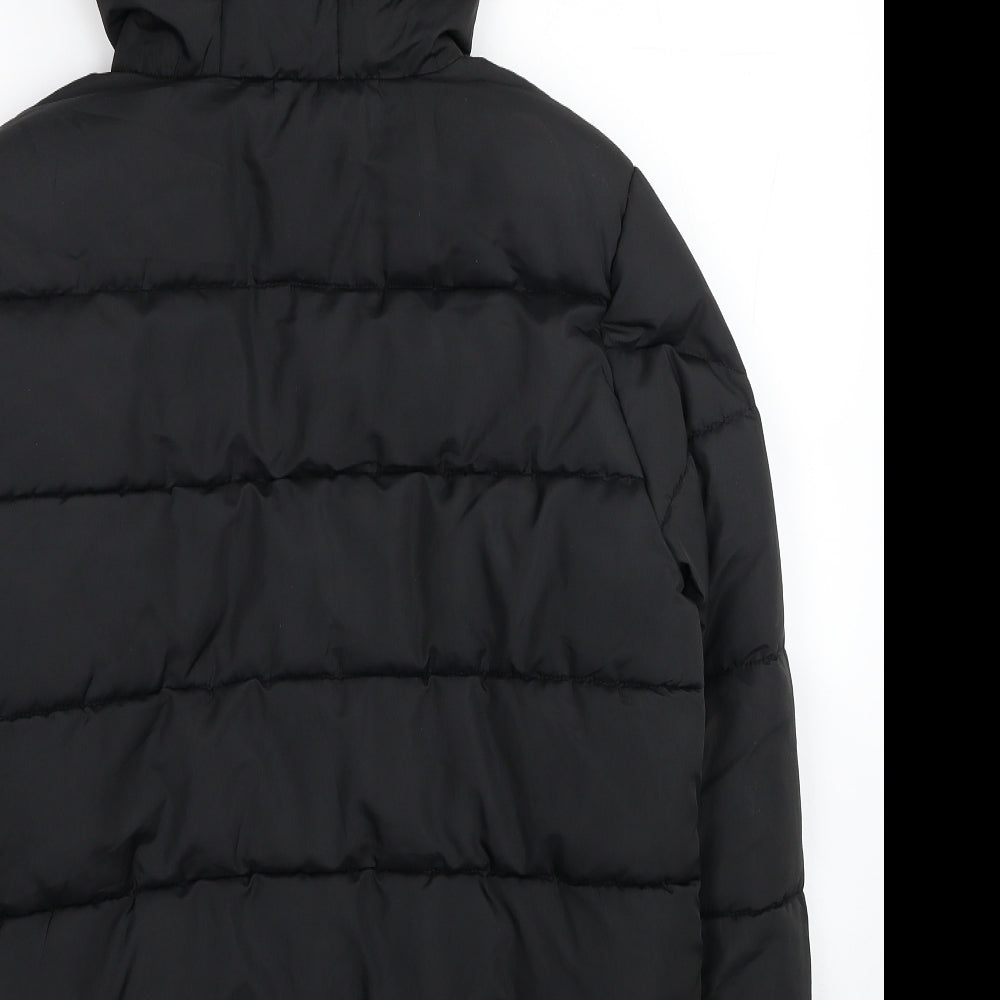Primark Boys Black Puffer Jacket Coat Size 13-14 Years Zip