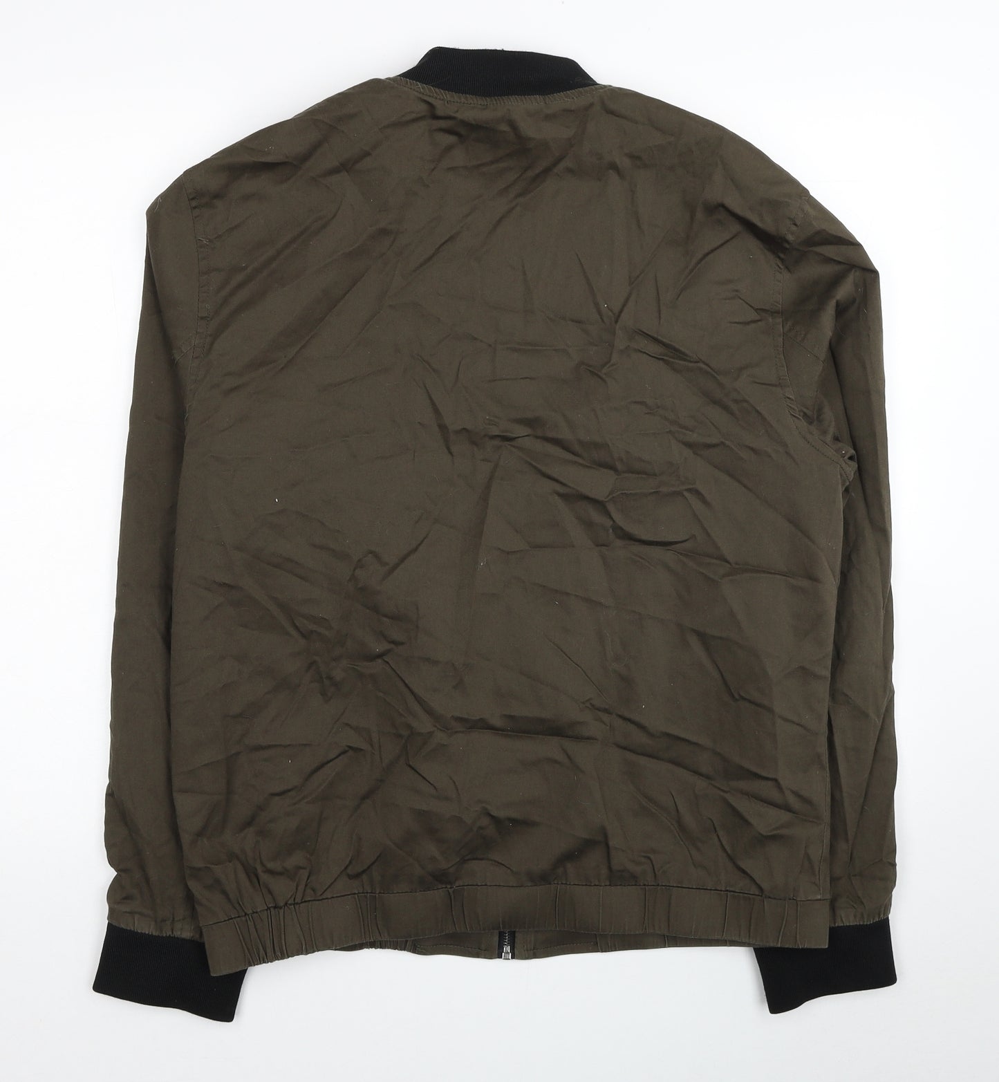 River Island Mens Brown Bomber Jacket Jacket Size L Zip