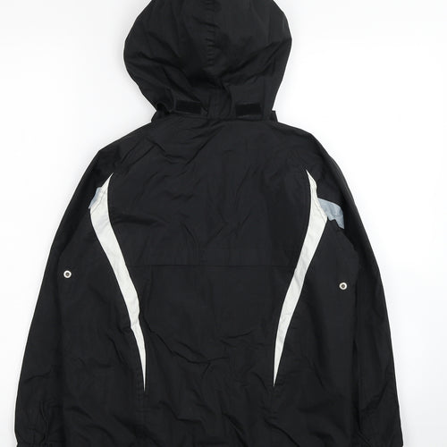 Macron Boys Black Colourblock Windbreaker Coat Size 2XS Zip - Wyke Wanderers AFC
