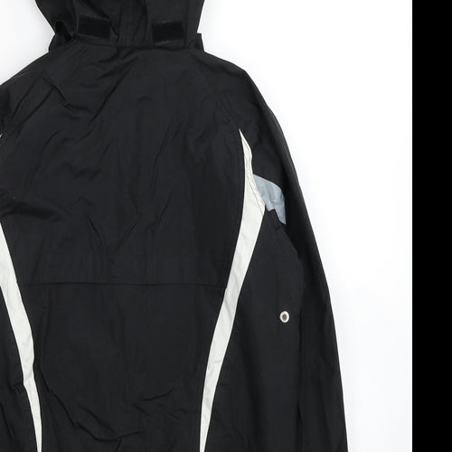 Macron Boys Black Colourblock Windbreaker Coat Size 2XS Zip - Wyke Wanderers AFC
