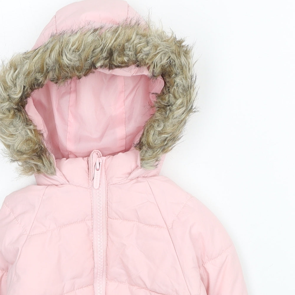 McKenzie Girls Pink Puffer Jacket Coat Size 6-9 Months Zip