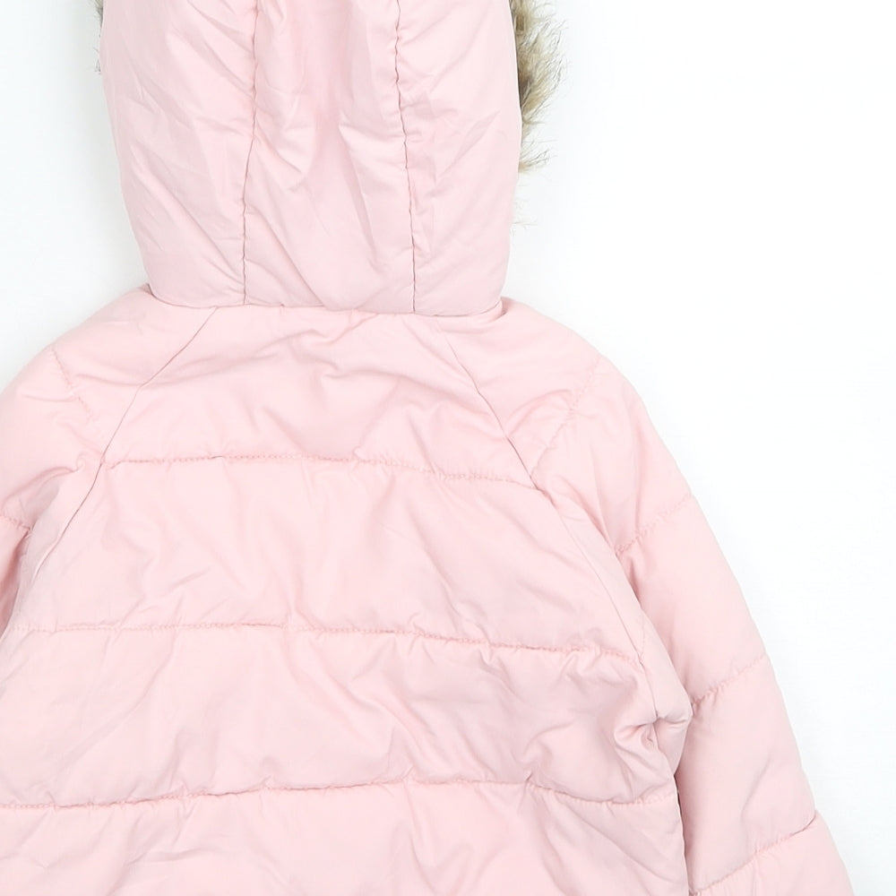 McKenzie Girls Pink Puffer Jacket Coat Size 6-9 Months Zip