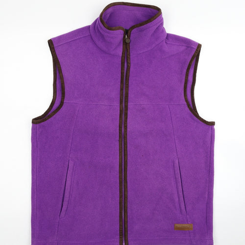 Savile Row Womens Purple Gilet Waistcoat Size L Zip