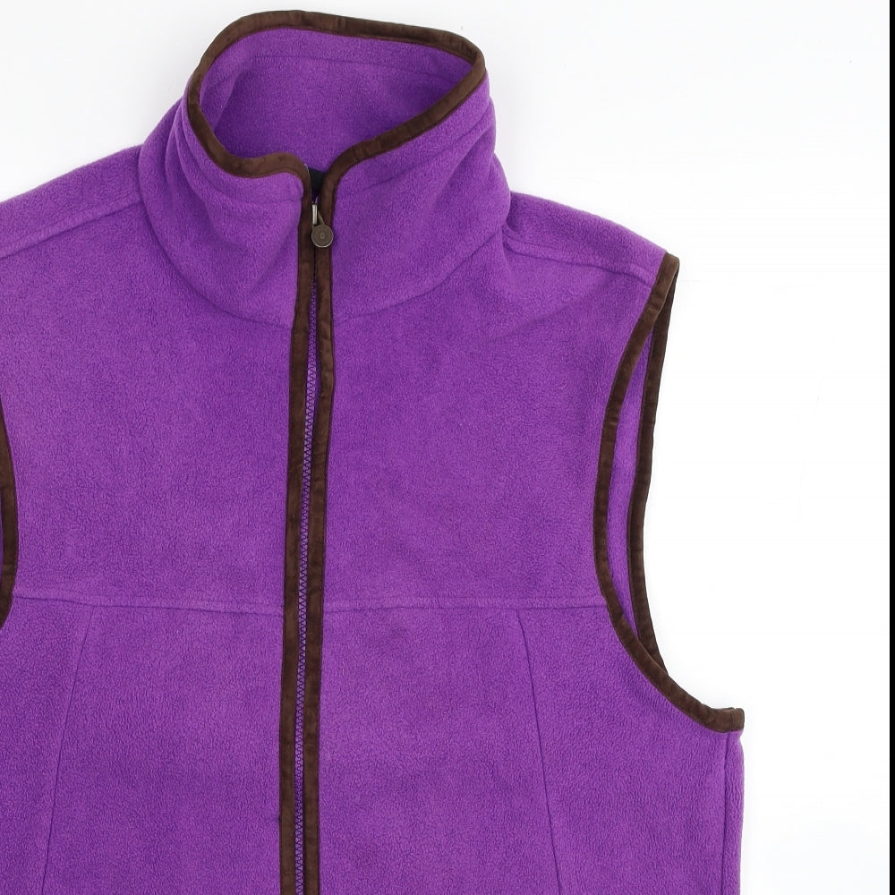 Savile Row Womens Purple Gilet Waistcoat Size L Zip