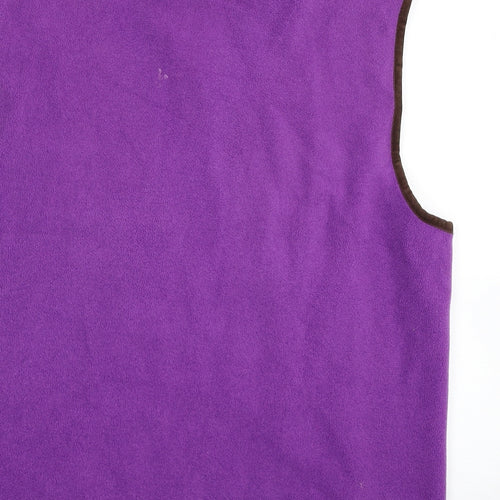 Savile Row Womens Purple Gilet Waistcoat Size L Zip