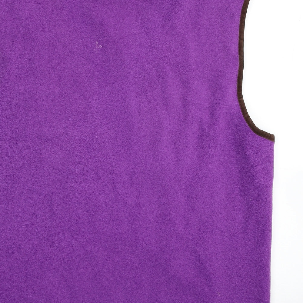 Savile Row Womens Purple Gilet Waistcoat Size L Zip
