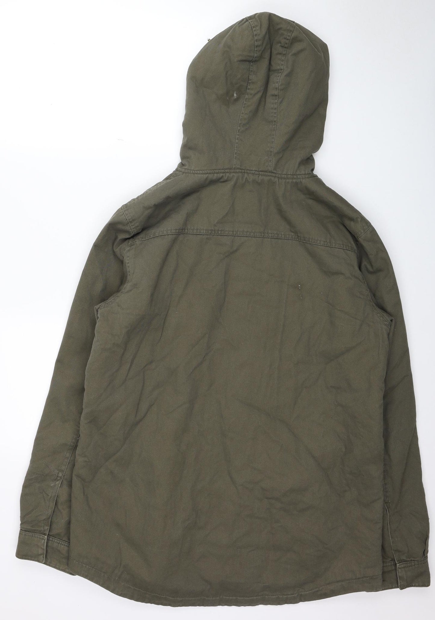 Swell Mens Green Overcoat Coat Size M Zip