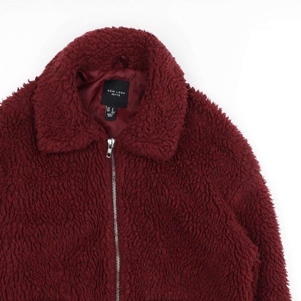 New Look Womens Red Anorak Coat Size S Zip
