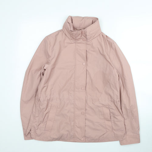 Marks and Spencer Womens Pink Windbreaker Coat Size 12 Zip