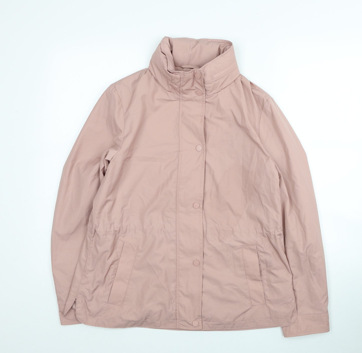 Marks and Spencer Womens Pink Windbreaker Coat Size 12 Zip