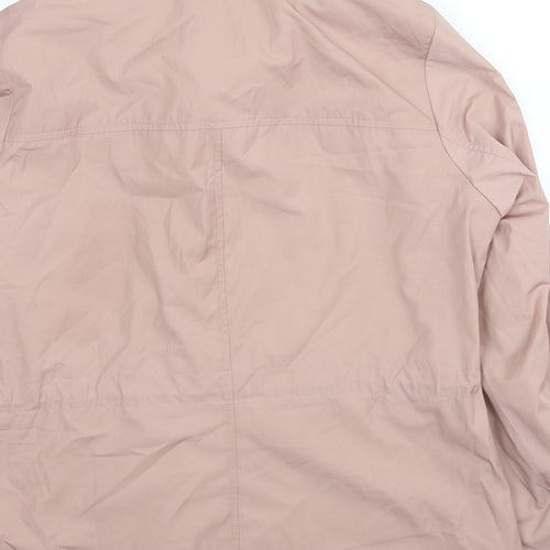 Marks and Spencer Womens Pink Windbreaker Coat Size 12 Zip