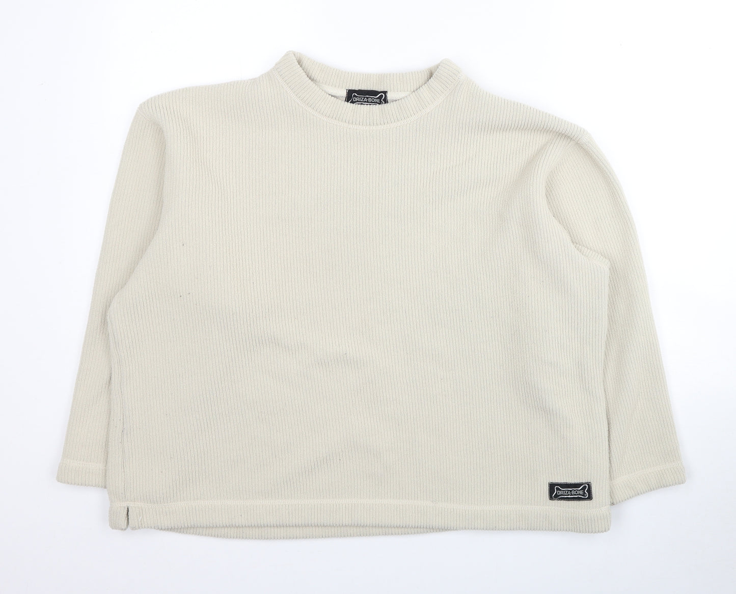 Driza-Bone Womens Beige Polyester Pullover Sweatshirt Size L Pullover - Ribbed