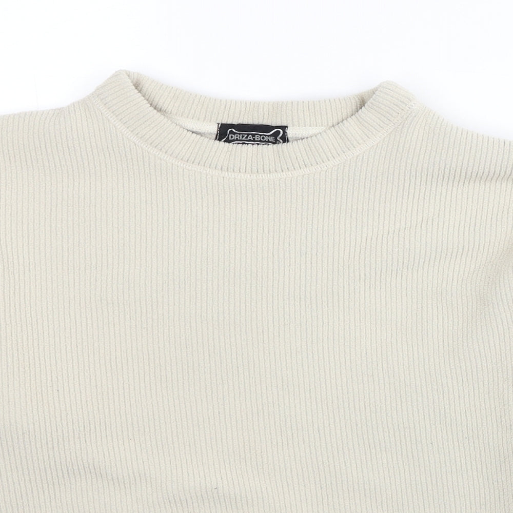 Driza-Bone Womens Beige Polyester Pullover Sweatshirt Size L Pullover - Ribbed