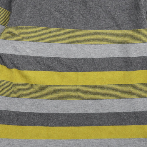 Chianri Womens Multicoloured Scoop Neck Striped Viscose Pullover Jumper Size L
