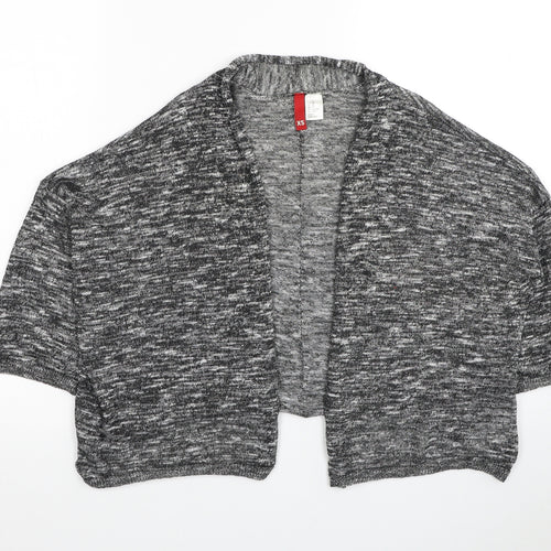 H&M Womens Grey V-Neck Viscose Cardigan Jumper Size XS