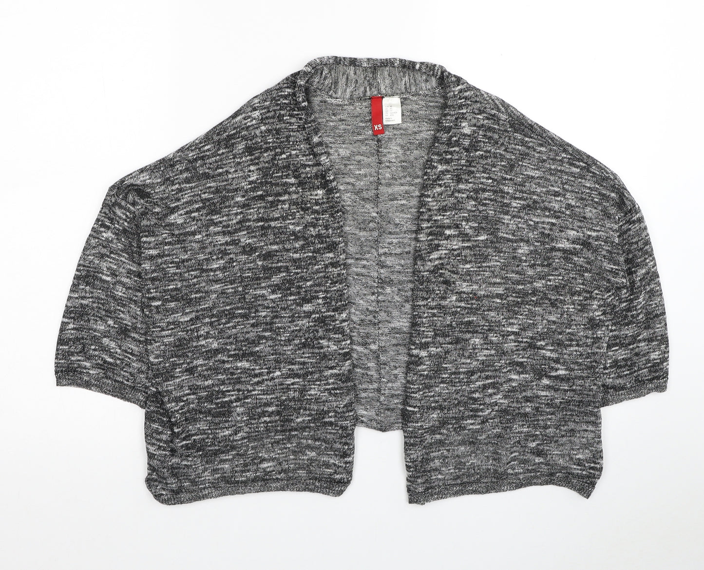 H&M Womens Grey V-Neck Viscose Cardigan Jumper Size XS