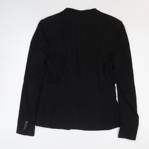 H&M Womens Black Jacket Blazer Size 10 Buckle