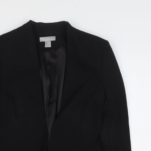 H&M Womens Black Jacket Blazer Size 10 Buckle