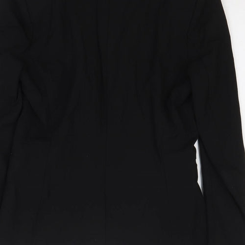 H&M Womens Black Jacket Blazer Size 10 Buckle