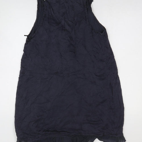 Preworn Womens Black Polyester Tank Dress Size L Boat Neck Pullover