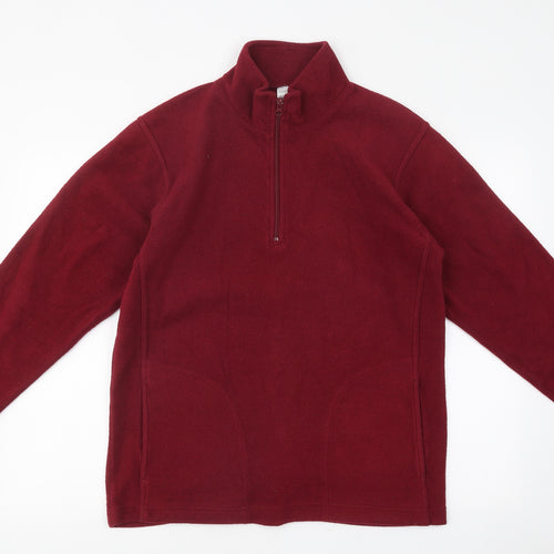Preworn Mens Red Polyester Pullover Sweatshirt Size S