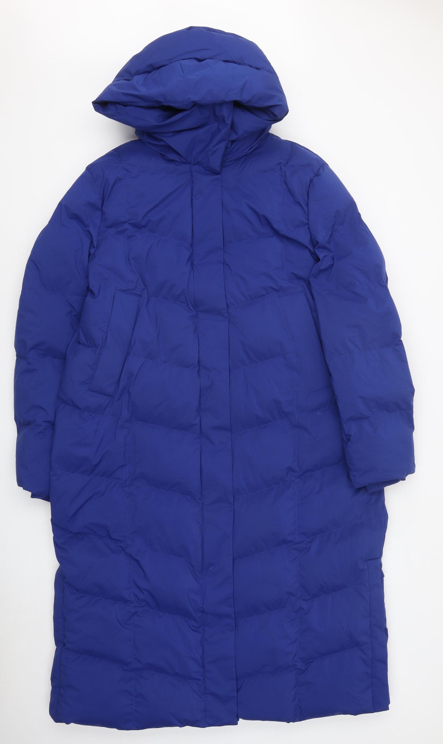 Marks and Spencer Womens Blue Puffer Jacket Coat Size 12 Zip