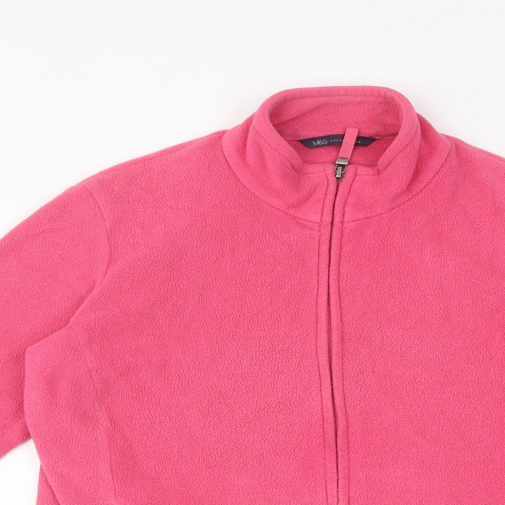 Marks and Spencer Womens Pink Jacket Size 10 Zip