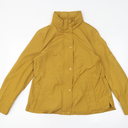 Marks and Spencer Womens Yellow Overcoat Coat Size 14 Zip