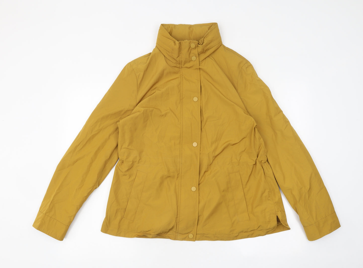 Marks and Spencer Womens Yellow Overcoat Coat Size 14 Zip