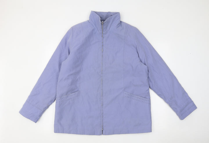 Bonmarché Womens Purple Jacket Size 14 Zip