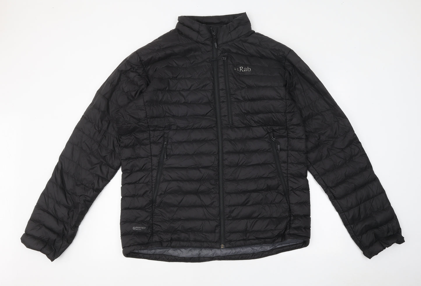 RAB Mens Black Puffer Jacket Coat Size XL Zip