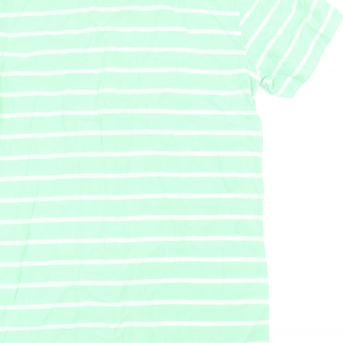 Cedar Wood State Mens Green Striped Cotton Button-Up Size XS Collared Button