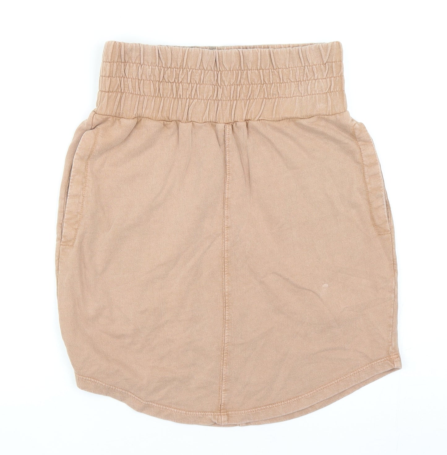 ASOS Womens Brown Cotton A-Line Skirt Size 8