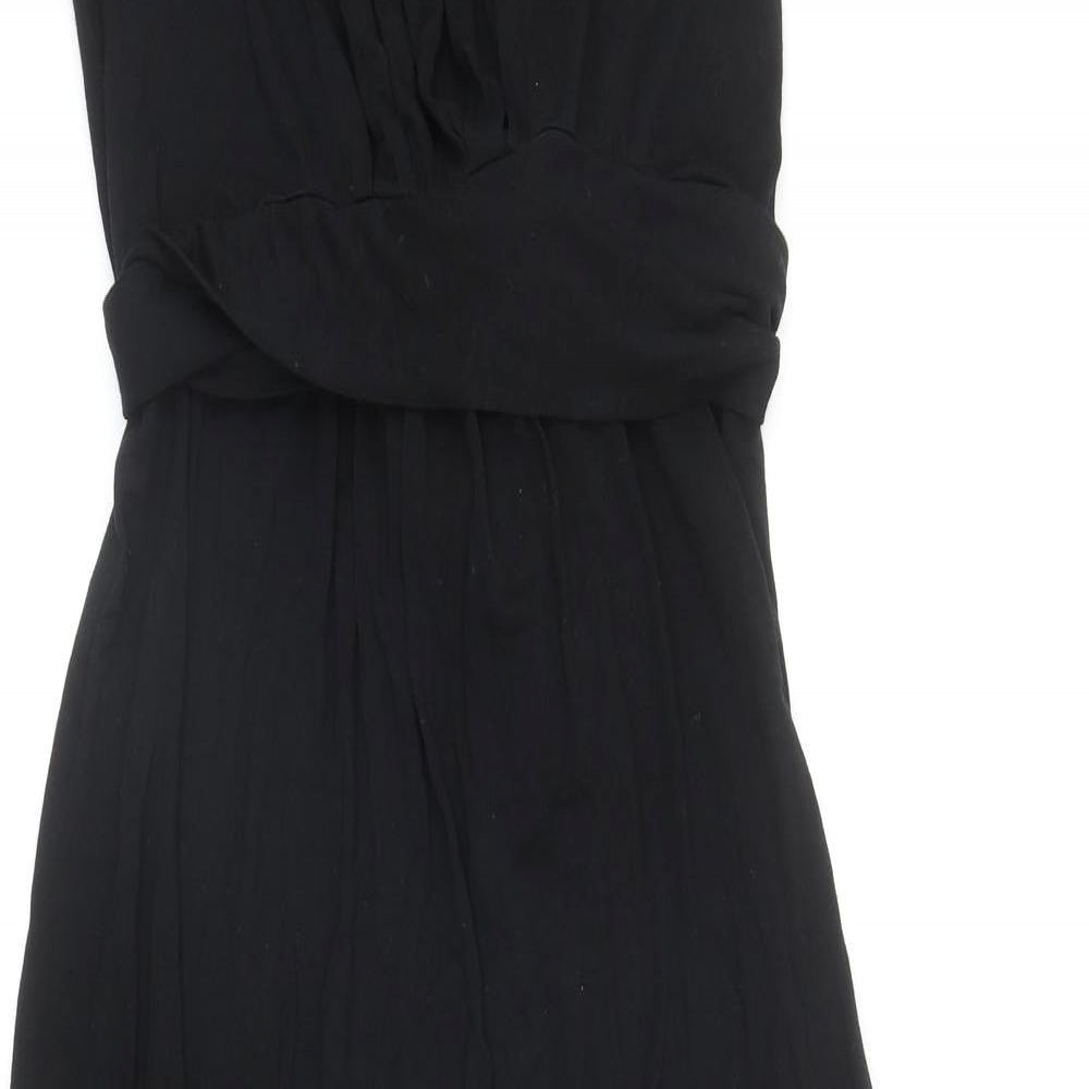New Look Womens Black Viscose Maxi Size 14 Scoop Neck Pullover