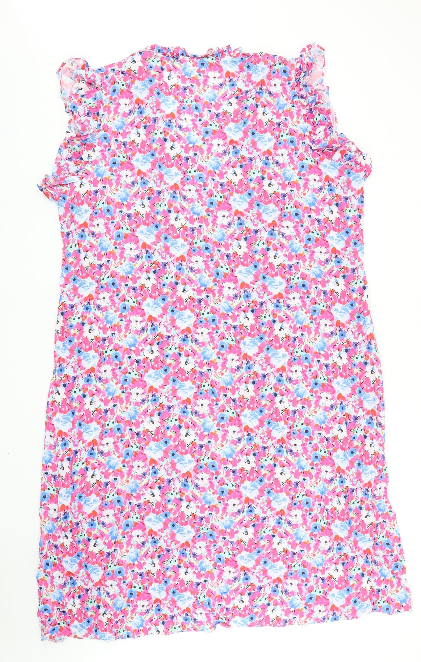 George Womens Multicoloured Floral Viscose A-Line Size 24 V-Neck Pullover