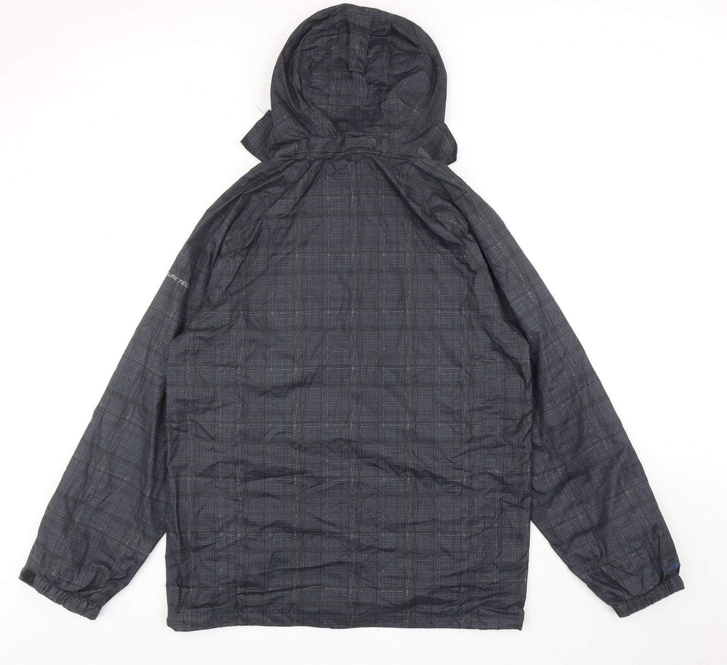 Regatta Mens Grey Geometric Rain Coat Coat Size M Hook & Loop