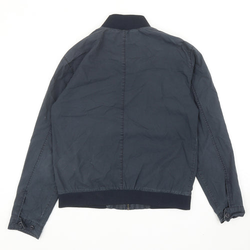 Marks and Spencer Mens Blue Bomber Jacket Jacket Size S Zip