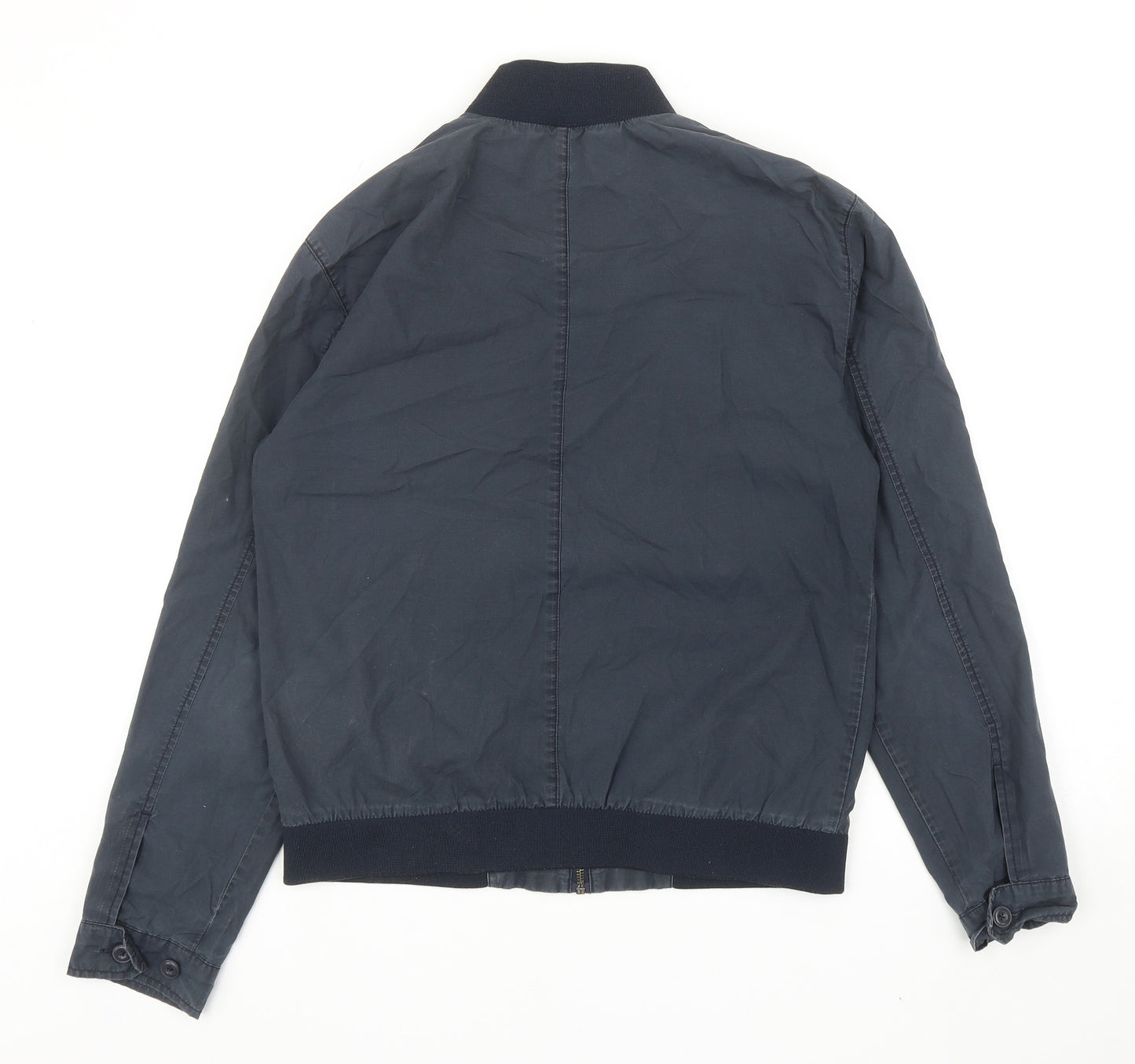 Marks and Spencer Mens Blue Bomber Jacket Jacket Size S Zip