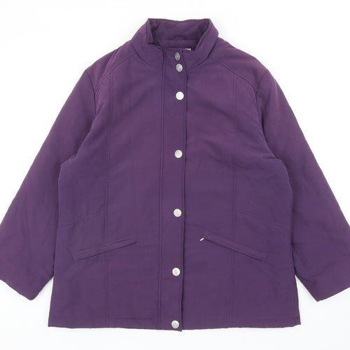 EWM Womens Purple Jacket Size 14 Snap