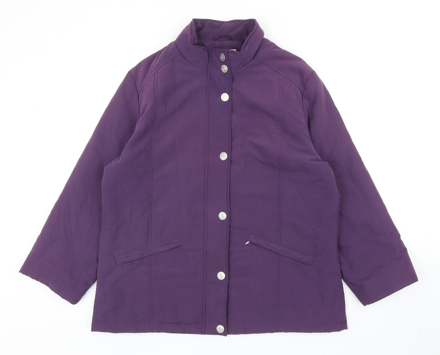 EWM Womens Purple Jacket Size 14 Snap