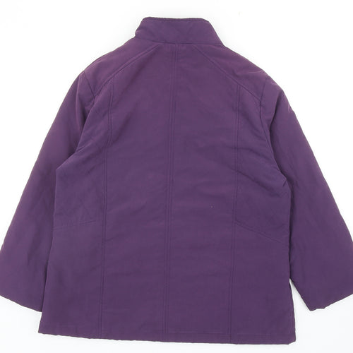 EWM Womens Purple Jacket Size 14 Snap